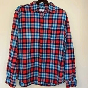 Merona Plaid Button Down Shirt Casual Size XL